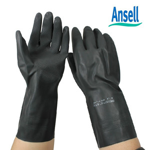 安思尔87-950耐酸碱溶剂工业手套 防化耐油劳保丁腈橡胶防护手套