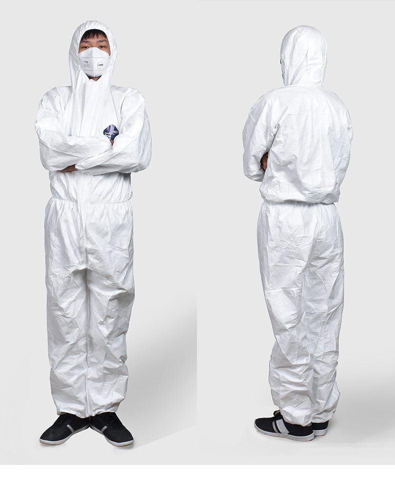杜邦1422a特卫强防护服防护服连体带帽防静电工作服喷漆防化无尘透气