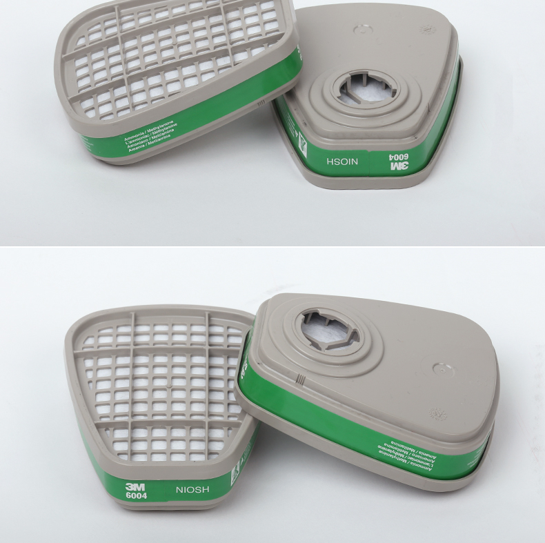 3m6004cn滤毒盒防氨气甲胺气体滤毒盒实验室化工等防护配60007000半