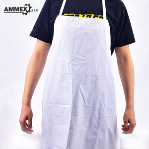 爱马斯PVCA一次性塑料防水围裙家用厨房厨师做饭PVC白色透明背心式半身围裙