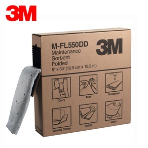 3M M-FL550DD防腐折叠式车间维修保养型吸收棉高效吸油棉吸油垫