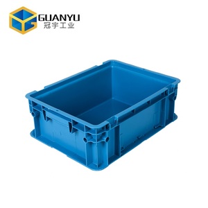 GUANYU冠宇可堆箱可插箱加厚耐摔塑料箱300*200*148整理收纳箱工业汽配运输箱周转物流箱（蓝色）