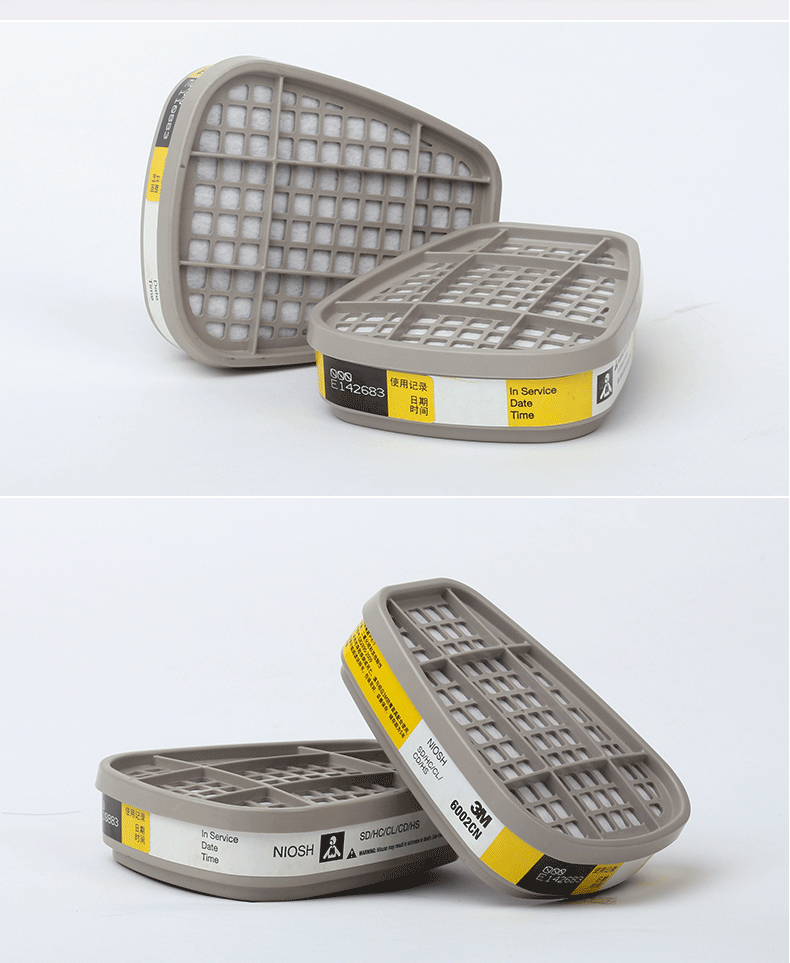 3m 6002cn 滤毒盒 防毒酸性异味 有机气体滤毒盒陪6200,6502,7502半